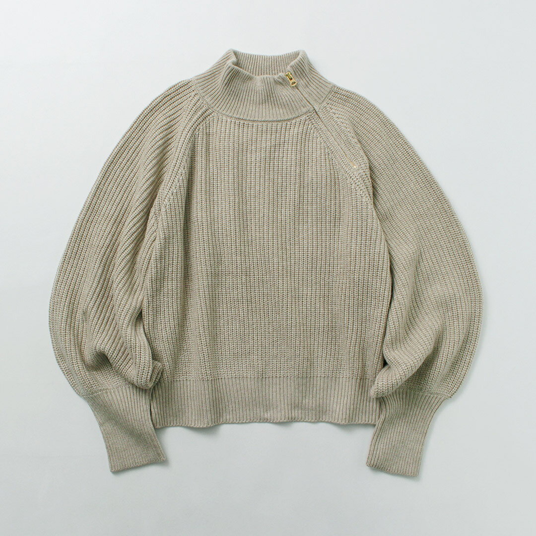 【10％OFFクーポン対象】【30％OFF】KHA:KI（カーキ） ハーフジップ ミリタリーニット / レディース トップス 長袖 ファスナー HALF ZIP MIL KNIT TOP【セール】 daigochi-10006707 GochI by ROCOCO サンプル画像3