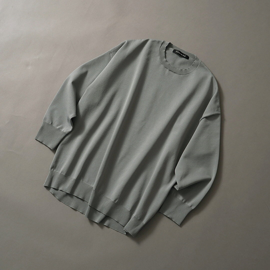 【30％OFF】mizuiro ind（ミズイロインド） クルーネック ワイド プルオーバー / レディース スウェット ニット トップス 長袖 無地【セール】 daigochi-10005682 GochI by ROCOCO サンプル画像3