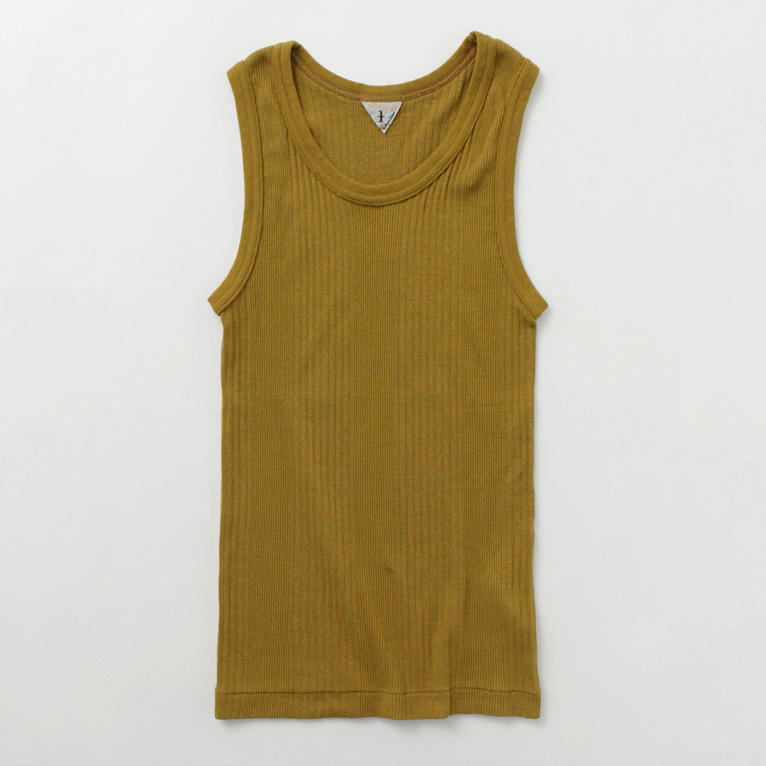 【10％OFFクーポン対象】FILMELANGE（フィルメランジェ） ネス 針抜きリブ タンクトップ / レディース Tシャツ インナー 無地 綿100 NES Broad Stitch Rib