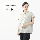 COMMENCEMENT（コメンスメント） ワイド ポロシャツ / レディース / シンプル / 無地 / 半袖 / コットン / 日本製 / C-189 / Wide polo shirt その1