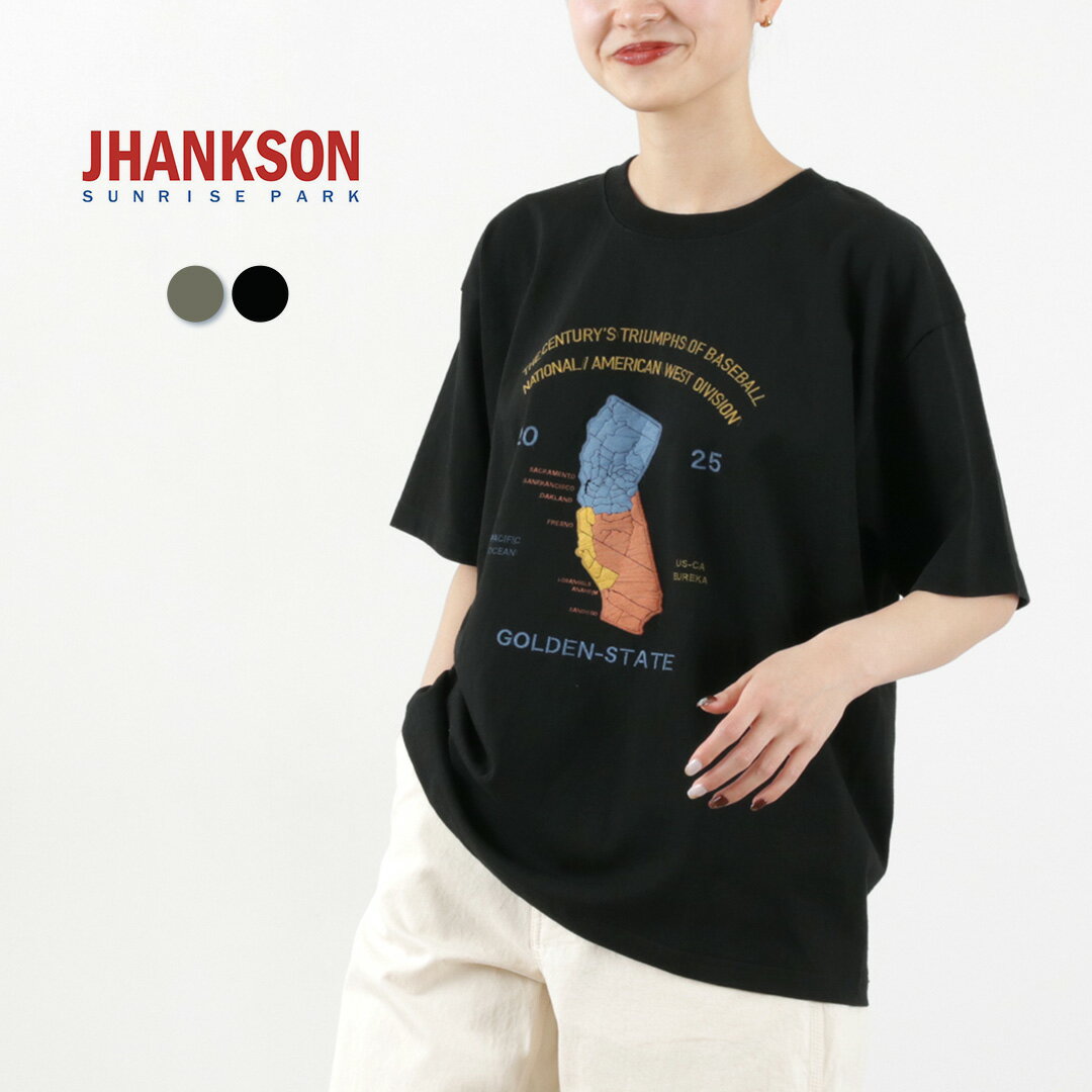 JHANKSON（ジャンクソン） カルフォルニア マップ ショートスリーブ Tシャツ / メンズ レディース ユニセックス 半袖 プリント アメカジ MLB 野球 ベースボール 綿100％ コットン / es1