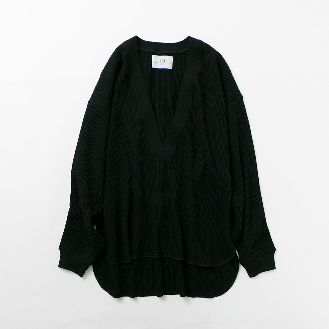 【70％OFF】THE FLATS（ザ フラッツ） サーマル Vネック / レディース トップス 長袖 綿 コットン ワッフル THERMAL V NECK【セール】 daigochi-10005602 GochI by ROCOCO サンプル画像3