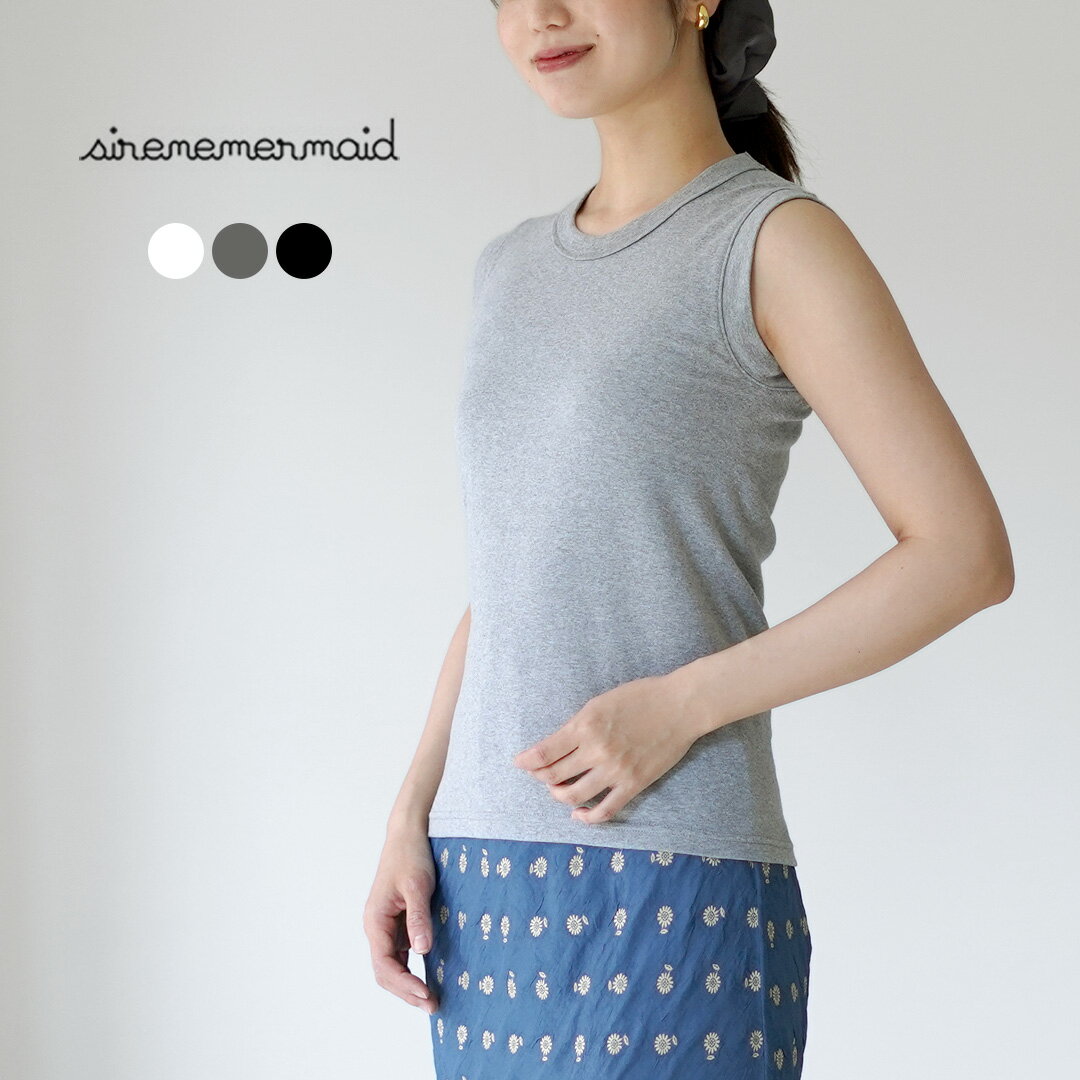 樂天商城 - SIRENEMERMAID（シレーヌマーメイド） クルーネック ノースリーブ カットソー / Tシャツ インナー タンクトップ レディース 丸襟 日本製