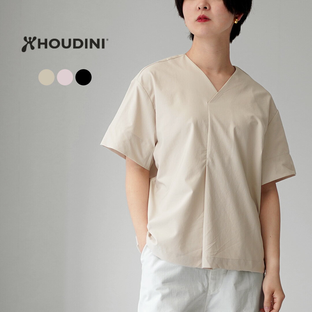 乐天商城 - 【10％OFFクーポン対象】HOUDINI（フーディニ） W’S コスモトップ2 / レディース Tシャツ 半袖 スキッパーシャツ ストレッチ 速乾 UVカット
