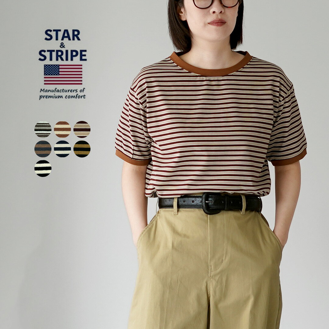 樂天商城 - STAR STRIPE（スターストライプ） ボーダー リンガー Tシャツ / レディース 半袖