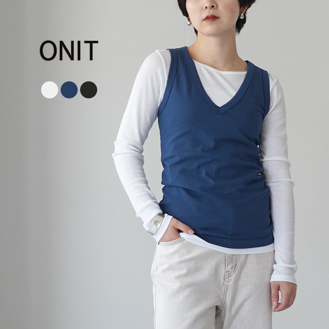 樂天商城 - ONIT（オニット） アメリカン ドライコットン Vネックタンクトップ 日本製 / レディース ノースリーブ