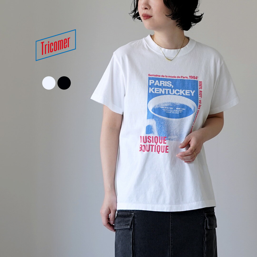 乐天商城 - 【10％OFFクーポン対象】TRICOMER（トリコメル） PARIS,KENTUCKY プリントTシャツ / レディース 半袖