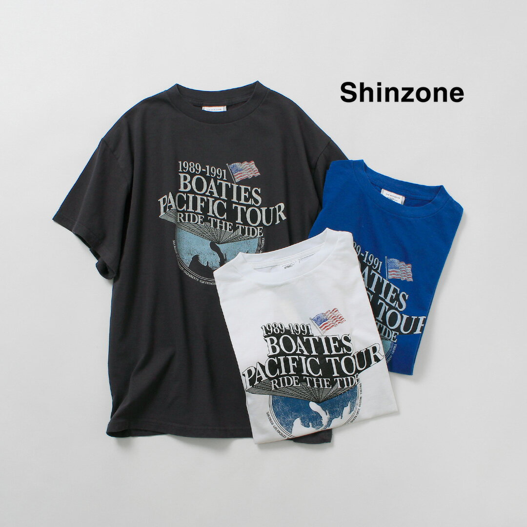 樂天商城 - 【10％OFFクーポン対象】SHINZONE（シンゾーン） ボーティーズ ツアー Tシャツ 26MMSCU08 日本製 / レディース 半袖 プリント BOATIES TOUR TEE