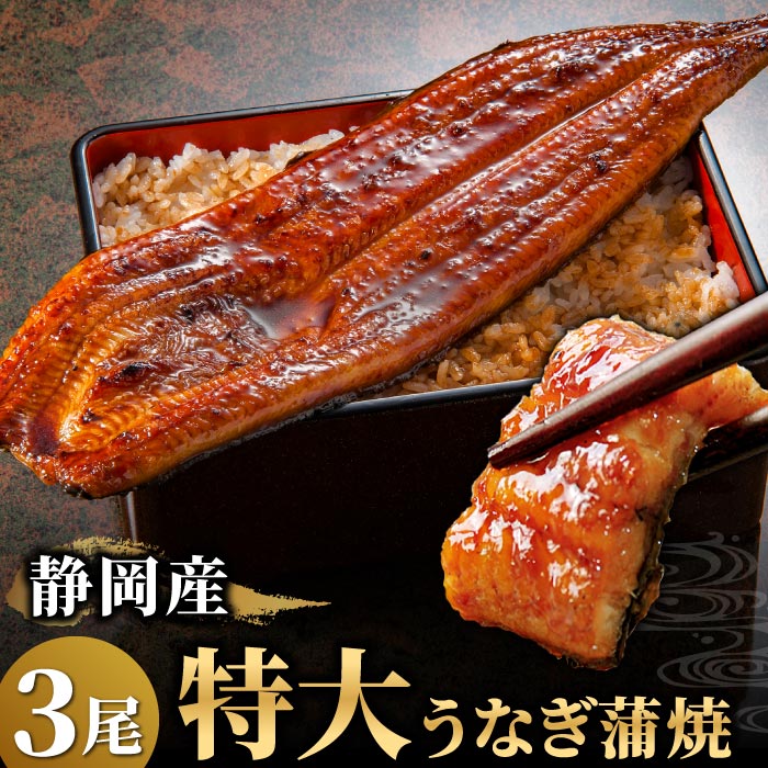 土用の丑の日 静岡県産うなぎ蒲焼 特大 3尾セット うなぎ 鰻 ウナギ 蒲焼き 蒲焼 国産 静岡県産 静岡 土用丑 土用 丑の日 お取り寄せ グルメ 食べ物 自宅用 冷凍 グルメ 送料無料のサムネイル
