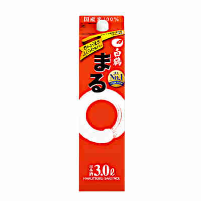 【送料無料1ケース】白鶴　まる　白鶴酒造　3L(3000ml) パック　4本入★北海道、沖縄のみ別途送料が必要となります