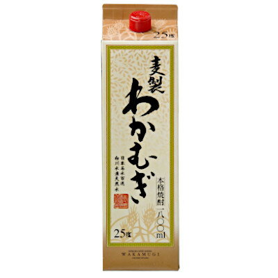 【1ケース】高千穂 刈干 わかむぎ 麦 25度 1.8L パック 6本入