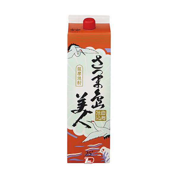 【送料無料2ケース】さつま島美人 〈芋〉 25度　長嶋謙譲　1.8L(1800ml) パック　6本入×2★北海道、沖縄のみ別途送料が必要となります