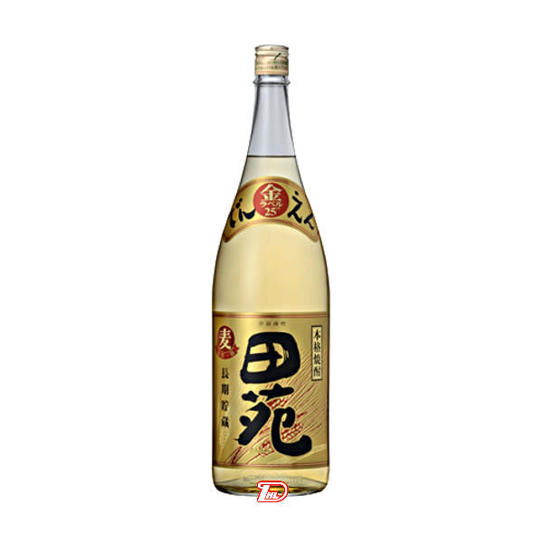 田苑 麦焼酎 【送料無料】田苑 金ラベル　麦　25度　田苑酒造　1.8L(1800ml) 瓶★北海道、沖縄のみ別途送料が必要となります