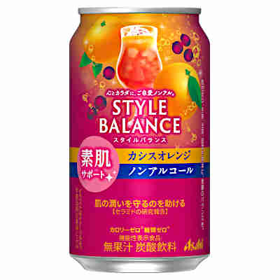 【1ケース】スタイルバランス 素肌サポート カシスオレンジ ノンアルコール アサヒ 350ml缶 24本