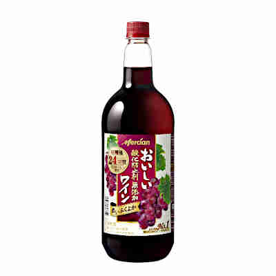 【送料無料1ケース】おいしい酸化防止剤無添加赤ワイン　ふくよか赤　メルシャン　1.5L　ペット　6本入★北海道、沖縄のみ別途送料が必要となります 1