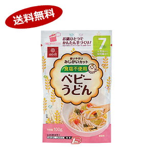 【送料無料1ケース】ベビーうどん(食塩不使用) はくばく 100g×10個★一部、北海道、沖縄のみ別途送料が必要となる場合があります