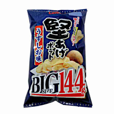 【送料無料1ケース】堅あげポテト　うすしお味　ビッグ　BIG　カルビー　144g　12個★一部、北海道、沖縄のみ別途送料が必要となる場合があります