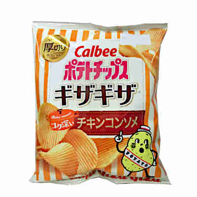 【送料無料1ケース】ポテトチップス　ギザギザ　コク深いチキンコンソメ　カルビー　60g　12袋入★一部、北海道、沖縄のみ別途送料が必要となる場合があります