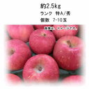 【送料無料1ケース】ふじりんご 青森県産 約2.5kg 7-10玉入 ランク 特A/秀品★1部、北海道、沖縄のみ別途送料が必要となる場合があります