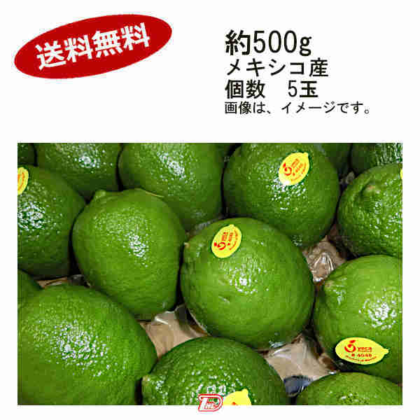 【送料無料】ライム メキシコ 約500g 5個入★一部、北海道、沖縄のみ別途送料が必要となる場合があります