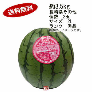 【送料無料】ピノガール　種まで食べられる　こだますいか　長崎県その他　約3.5kg　個数　2玉　サイズ　2L　ランク　秀品★一部、北海道、沖縄のみ別途送料が必要となる場合があります