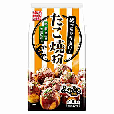 【1ケース】めちゃうまい たこ焼粉 奥本製粉 500g 20個入 【1ケース】めちゃうまい たこ焼粉 奥本製粉 500g 20個入