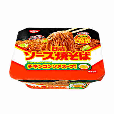 【送料無料1ケース】日清ソース焼そば　チキンスープ付　日清食品　12個入★一部、北海道、沖縄のみ別途送料が必要となる場合があります