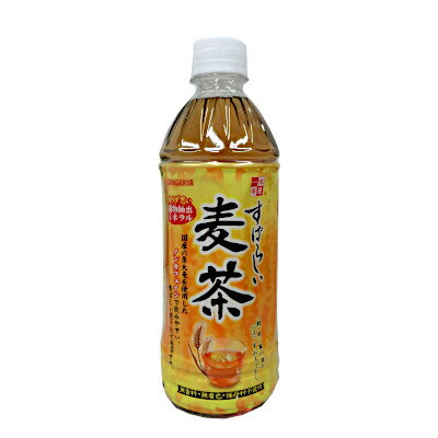 【2ケース】すばらしい麦茶 サンガリア 500ml ペット 24本入×2