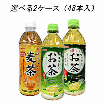 【選べる1ケース】すばらしいお茶　24本　サンガリア　500ml　ペットのサムネイル