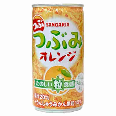 【2ケース】つぶつぶみオレンジ サンガリア 190g 缶 30本入×2ケース