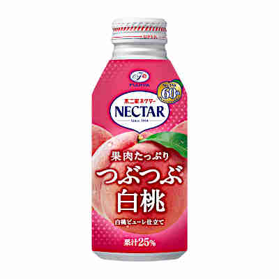 不二家ネクター　果肉たっぷり　つぶつぶ白桃　伊藤園　380g　缶　24本入×2★一部、北海道、沖縄のみ別途送料が必要となる場合があります