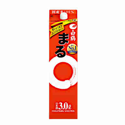 【1ケース】白鶴　まる　白鶴酒造　3L(3000ml) パック　4本入