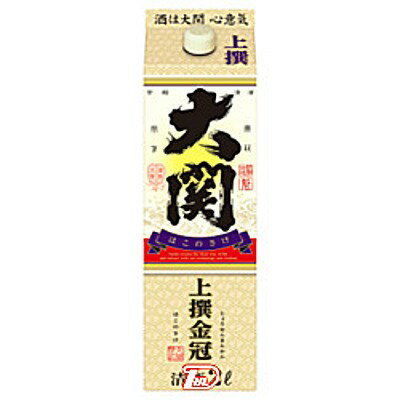 【2ケース】上撰　金冠　はこのさけ　大関　2L(2000ml) パック　6本×2