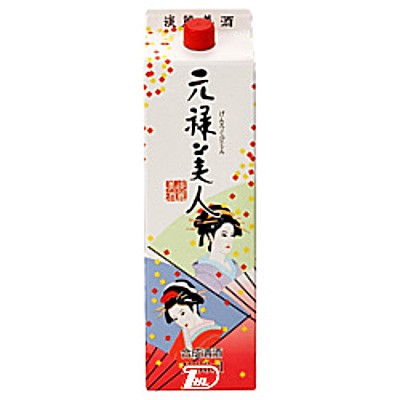 【1ケース】元禄美人　合同酒精　1.8L(1800ml) パック　6本入