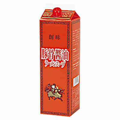【1ケース】豚骨醤油ラーメンスープ 業務用 創味食品 1.8L パック 6本入