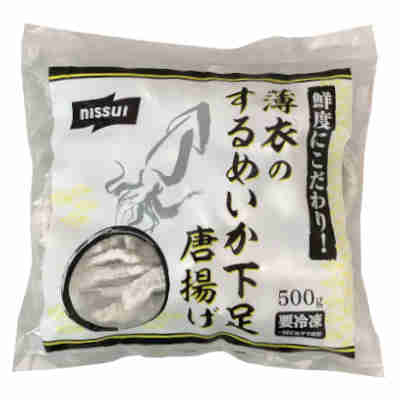 【1ケース】冷凍 薄皮のするめいか 下足唐揚げ 業務用 ニッスイ 500g 10袋入