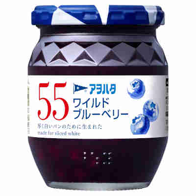 【1ケース】アヲハタ55 ワイルドブルーベリー 厚く白いパンのために生まれた 250g 6個入