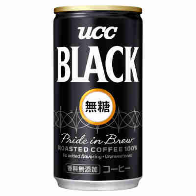 【1ケース】ブラック 無糖 UCC 185g 缶 30本入
