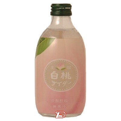 【1ケース】芳潤白桃サイダー　友枡飲料　300ml　24本入