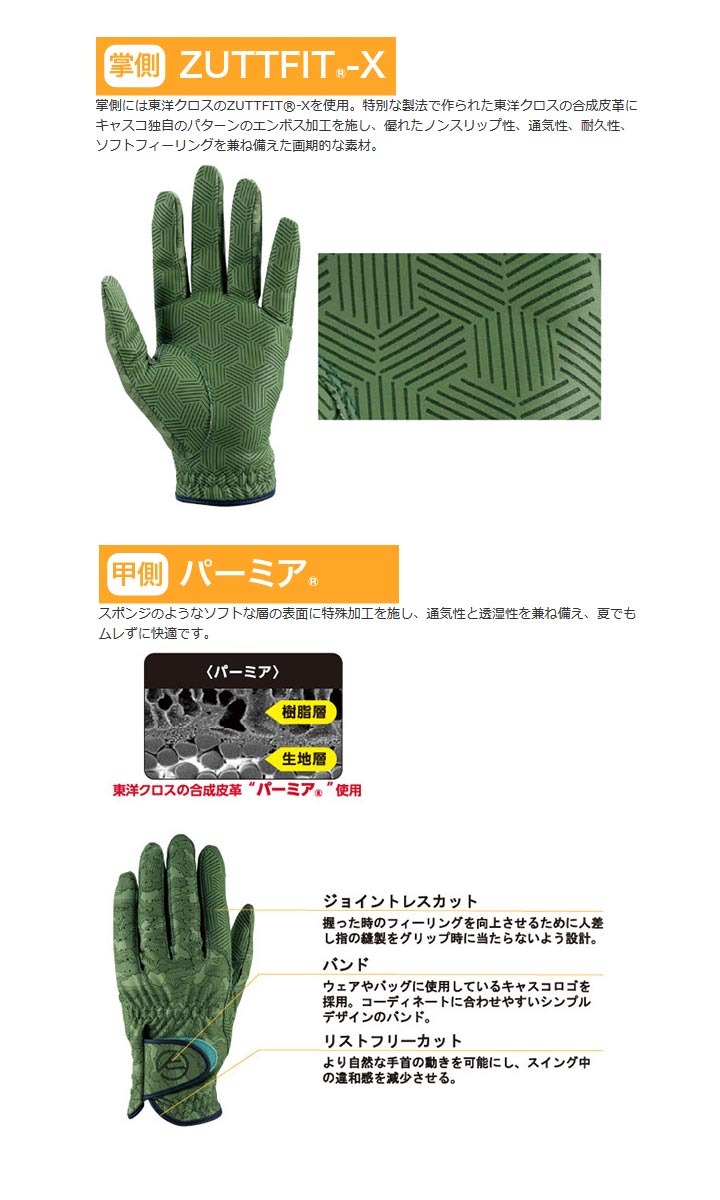 【7/4 20:00〜7/11 01:59まで全品ポイント5倍！】キャスコ ゴルフグローブ パレッ...