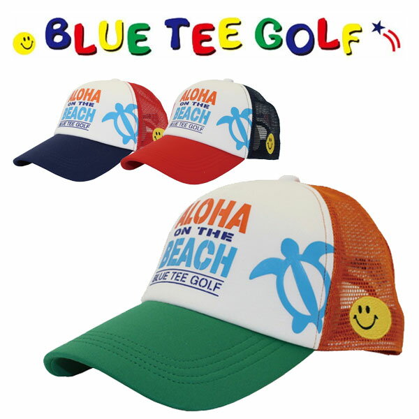 【全品ポイント5倍！5/9 20:00～5/16 01:59】ブルーティーゴルフ メッシュ キャップ（ALOHA ON THE BEACH）BLUE TEE GOLF BTG-CP006 あす楽