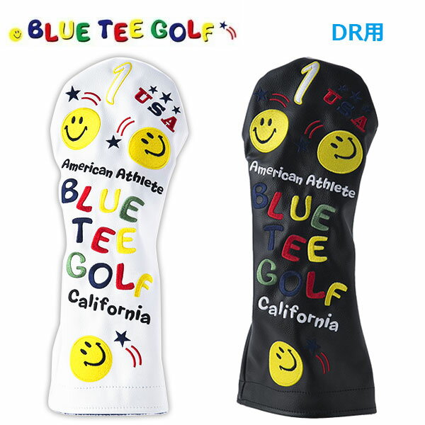 ブルーティーゴルフ スマイル＆ピンボールヘッドカバー ドライバー用BLUE TEE GOLF HC-001