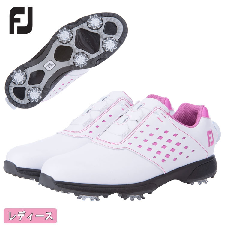 【大特価】 フットジョイ ゴルフシューズWOMEN'S ニューイーコンフォート BOAFOOTJOY NEW E COMFORT BOA98622 ホワイト/ピンク ソフトスパイク レディース