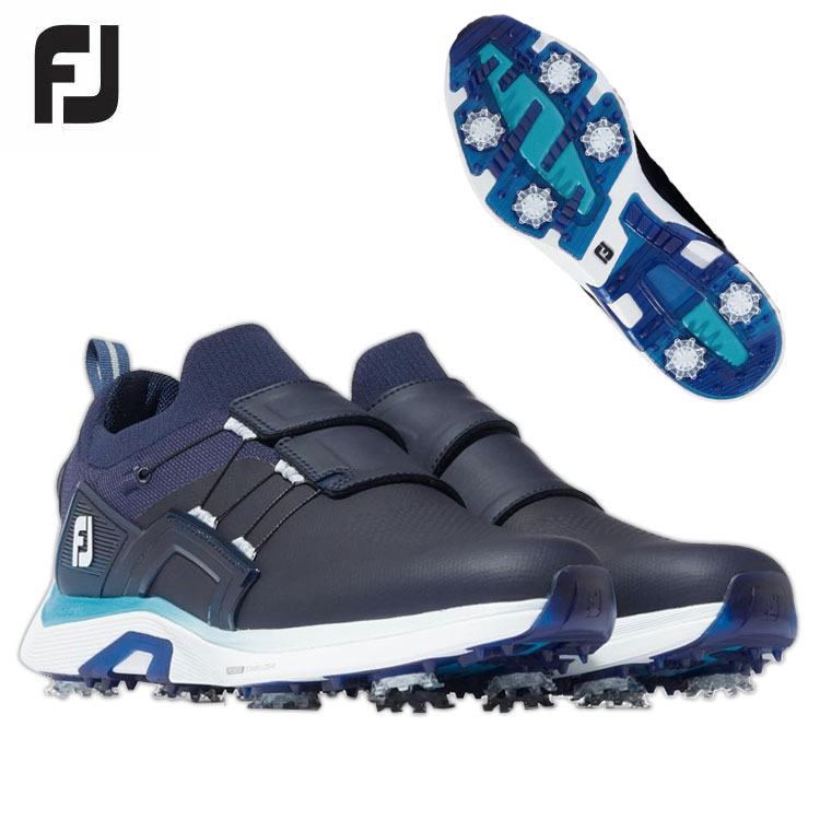 【全品ポイント5倍！5/9 20:00～5/16 01:59】フットジョイ ゴルフシューズMEN'S FJ ハイパーフレックス コア ボアFOOTJOY HYPERFLEX CORE BOA55456 ネイビー/ブルー ソフトスパイク