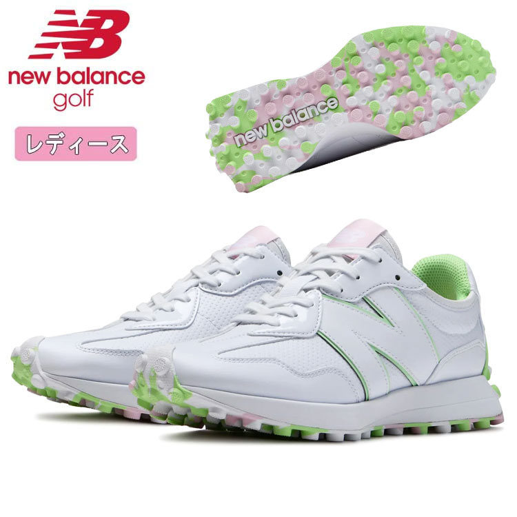 【全品ポイント5倍！4/4 20:00～4/10 01:59】【大特価】【レディース】 ニューバランス new balanceゴルフシューズ スパイクレス ホワイト/ピンク327 v1 SL WM WGS327WM