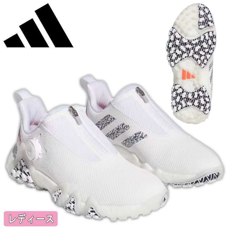 【全品ポイント5倍！4/4 20:00～4/10 01:59】【レディース】 アディダス adidasウィメンズ コードカオス 22 ボア LVD71 IF1044フットウェアホワイト/カレッジネイビー/ブライトレッドゴルフシューズ スパイクレス