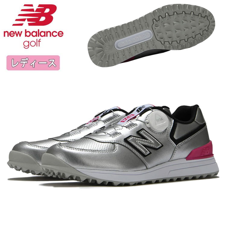 【レディース】 ニューバランス new balanceゴルフシューズ スパイクレス ボア シルバー574 v3 SL BOA(R) B WGBS574B 1