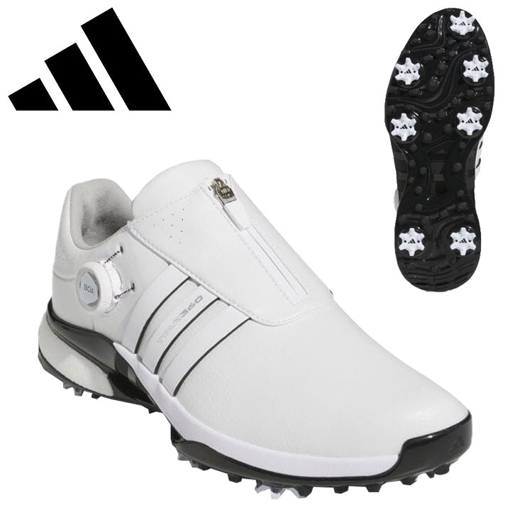 アディダス adidasツアー 360 24 ボア MDK79 IF0252TOUR 360 BOA GOLF SHOESフットウェアホワイト/フットウェアホワイト/コアブラックゴルフシューズ ソフトスパイク