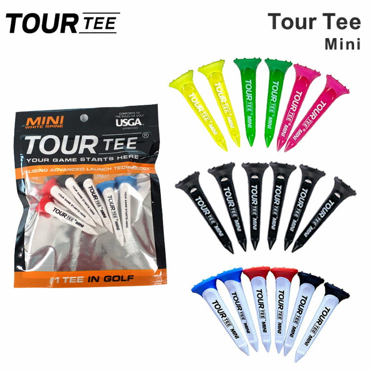 【11月1日限定！全商品ポイント10倍】ツアーティー ゴルフティー ショートティーTour Tee Mini T-491ゴルフティーミニ 6本パック ネコポス対応