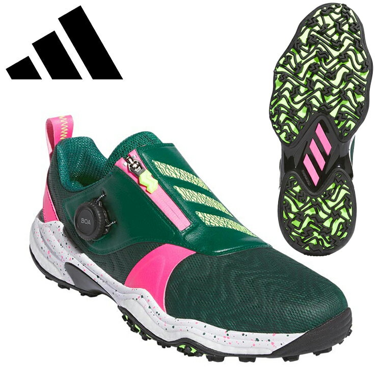 アディダス adidasコードカオス 25 ボア NKZ93 IG8706CODECHAOS 25 BOA GOLF SHOESカレッジグリーン/ルシッドレモン/ルシッドピンクゴルフシューズ スパイクレス